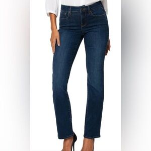NYDJ Sz 14 Lift Tuck Technology Dark Wash Tapered Led Stretch High Rise Jeans
